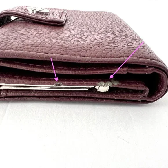 Giani Bernini Women's Wallet, Burgundy, Soft Leather, Pebble Texture, VGC! - Picture 8 of 12